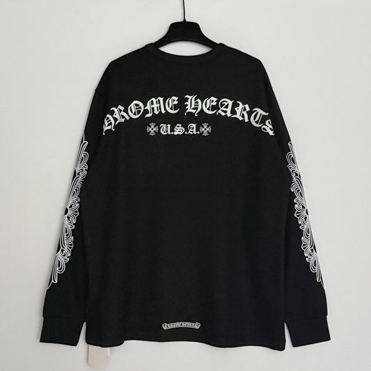 Chrome Hearts Horseshoe Long Sleeve T-Shirt