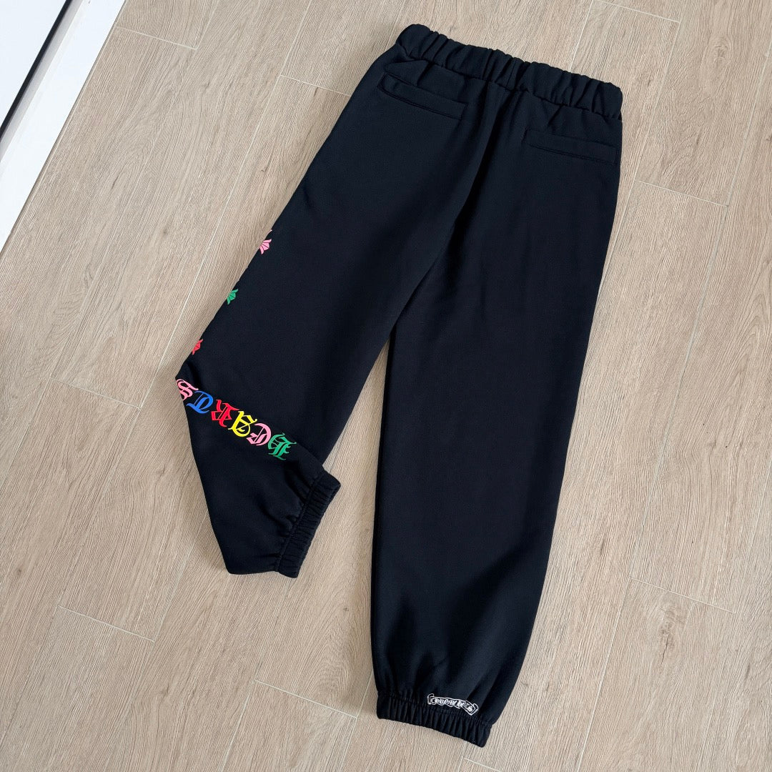 Chrome Hearts Multicolor Cross Sweatpants – Black