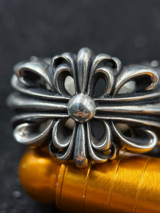 Chrome Hearts Double Floral Cross Ring