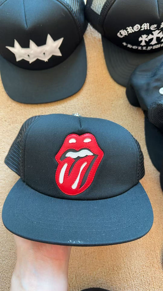 Chrome Hearts × Rolling Stones Tongue Patch Trucker Hat
