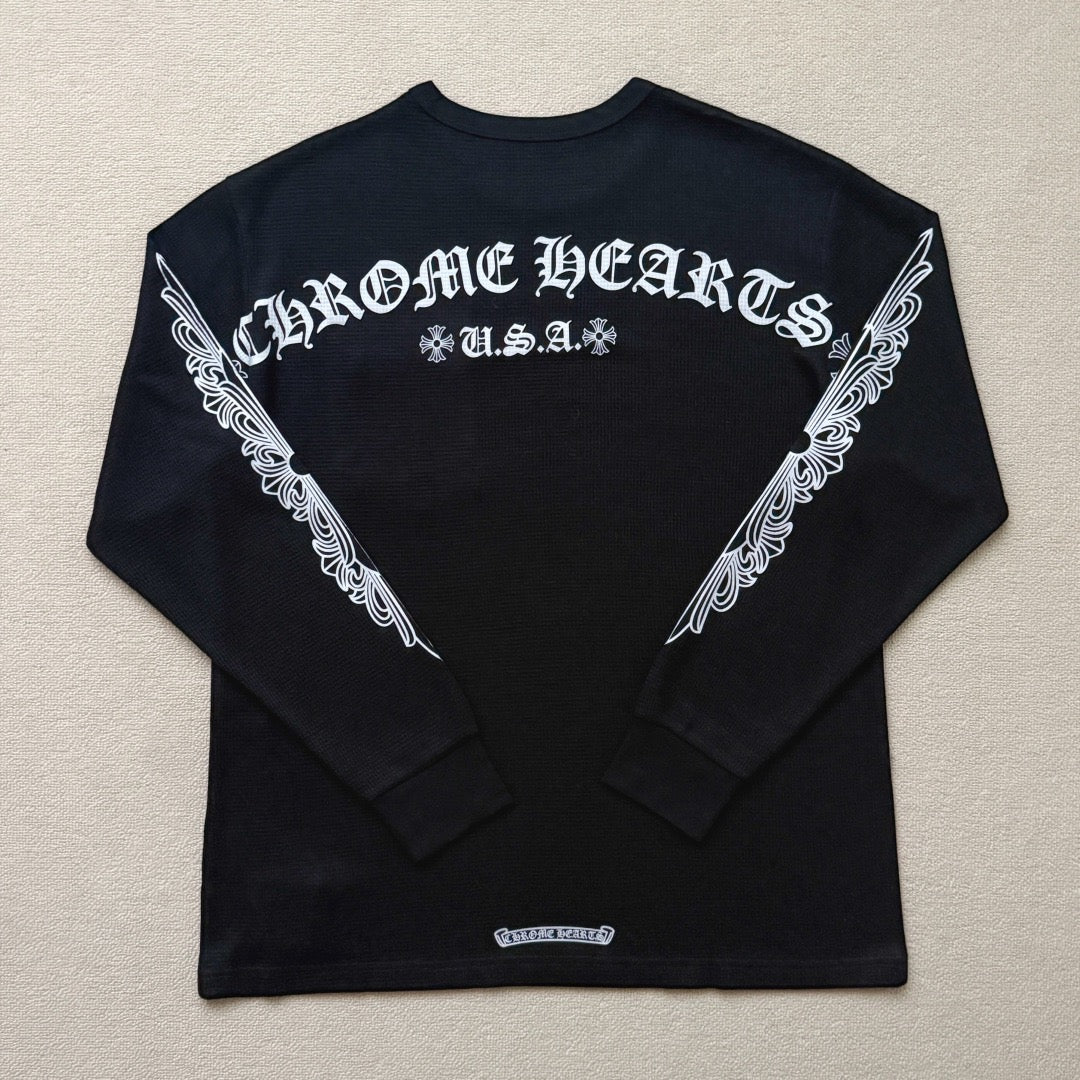 Chrome Hearts Horseshoe Long Sleeve T-Shirt
