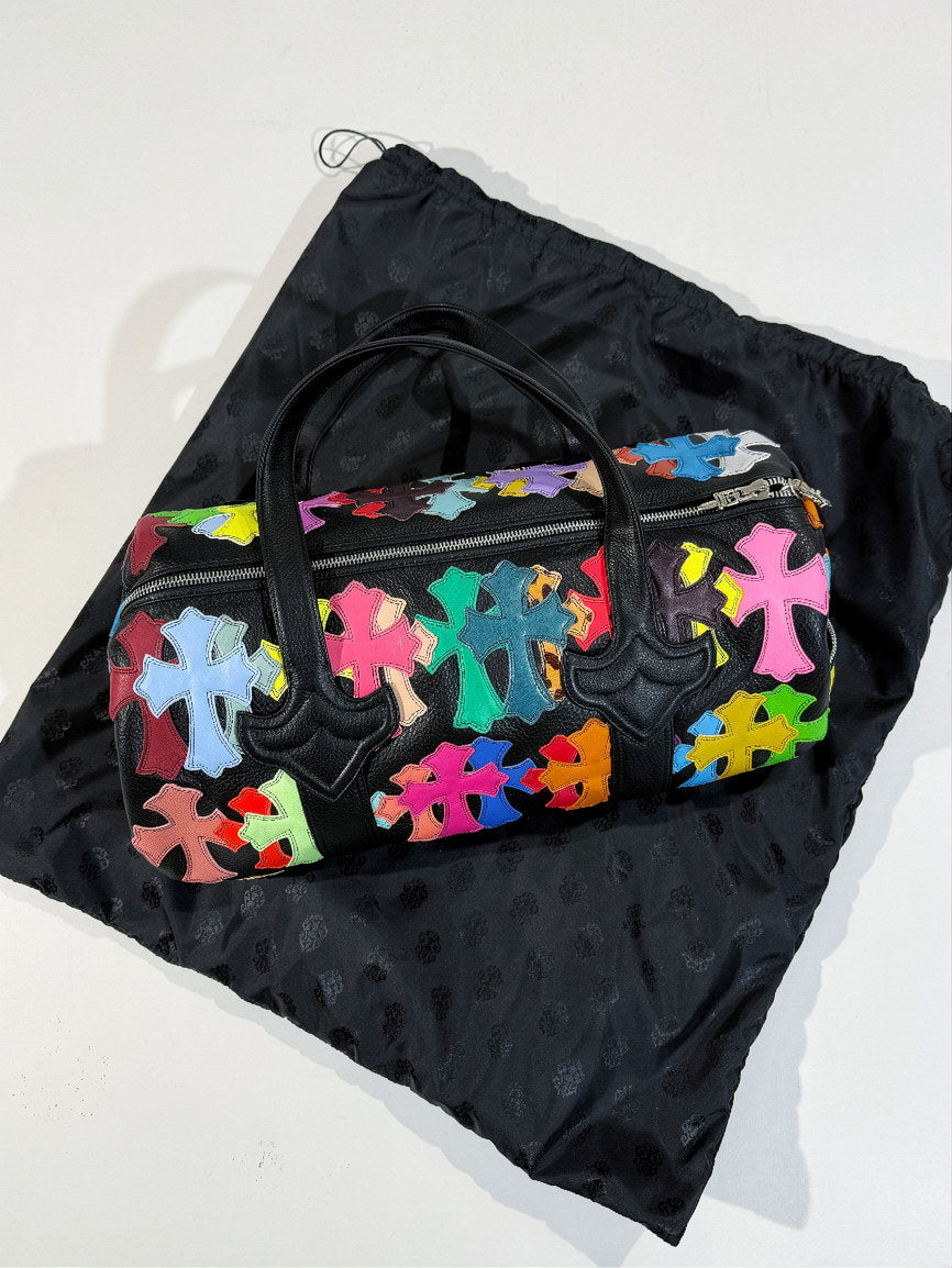 Chrome Hearts Multicolor Cross Patch Duffle Bag