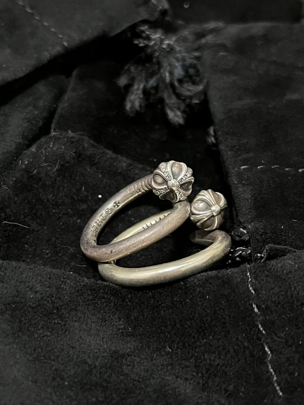 Chrome Hearts Silver CRSBALL Nail Ring