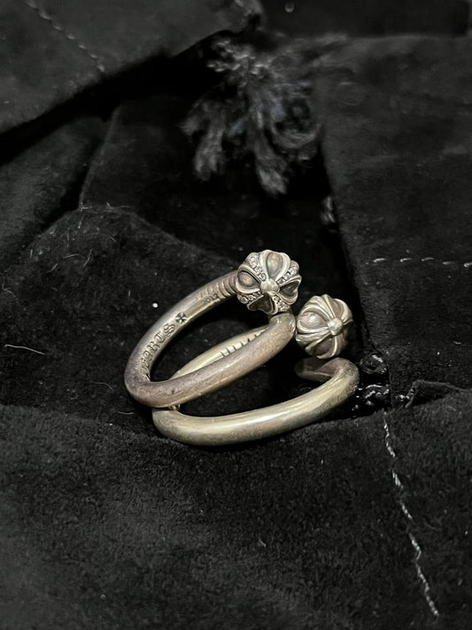 Chrome Hearts Silver CRSBALL Nail Ring
