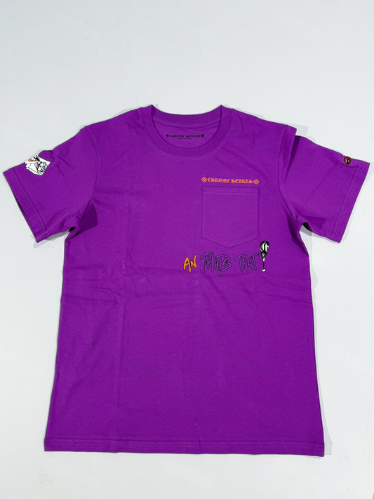 Chrome Hearts x Matty Boy “I Want More Not Less” Pocket T-Shirt – Purple