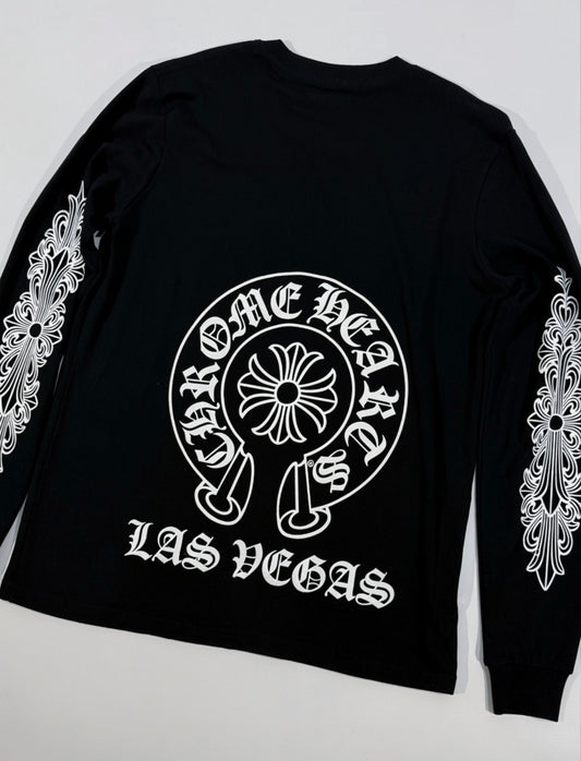 Chrome Hearts Las Vegas Horseshoe Long Sleeve Pocket Tee