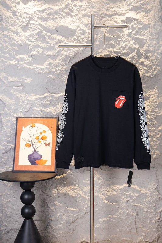 Chrome Hearts x Rolling Stones Horseshoe Long Sleeve T-Shirt