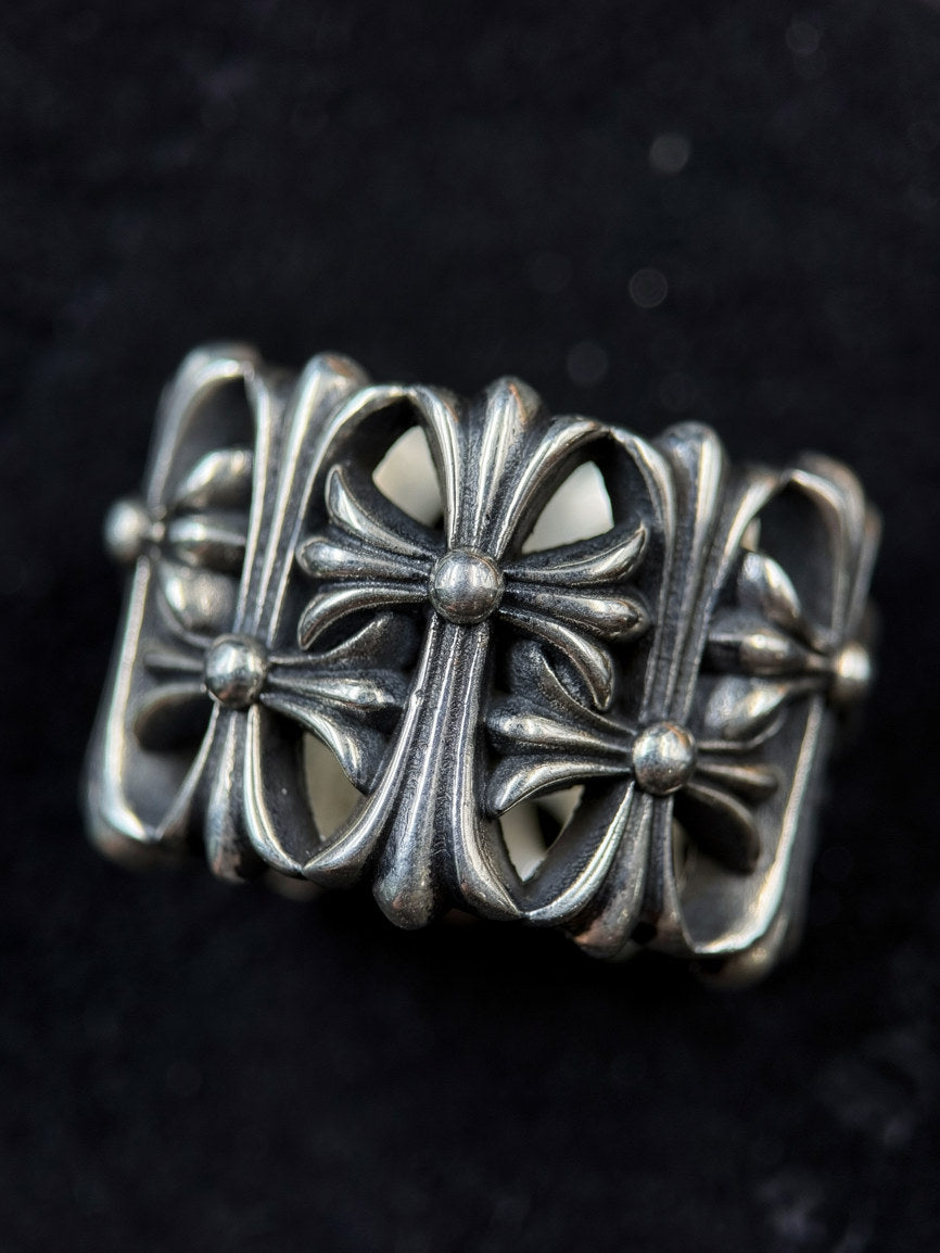 Chrome Hearts Cemetery Cross Ring – .925 Sterling Silver