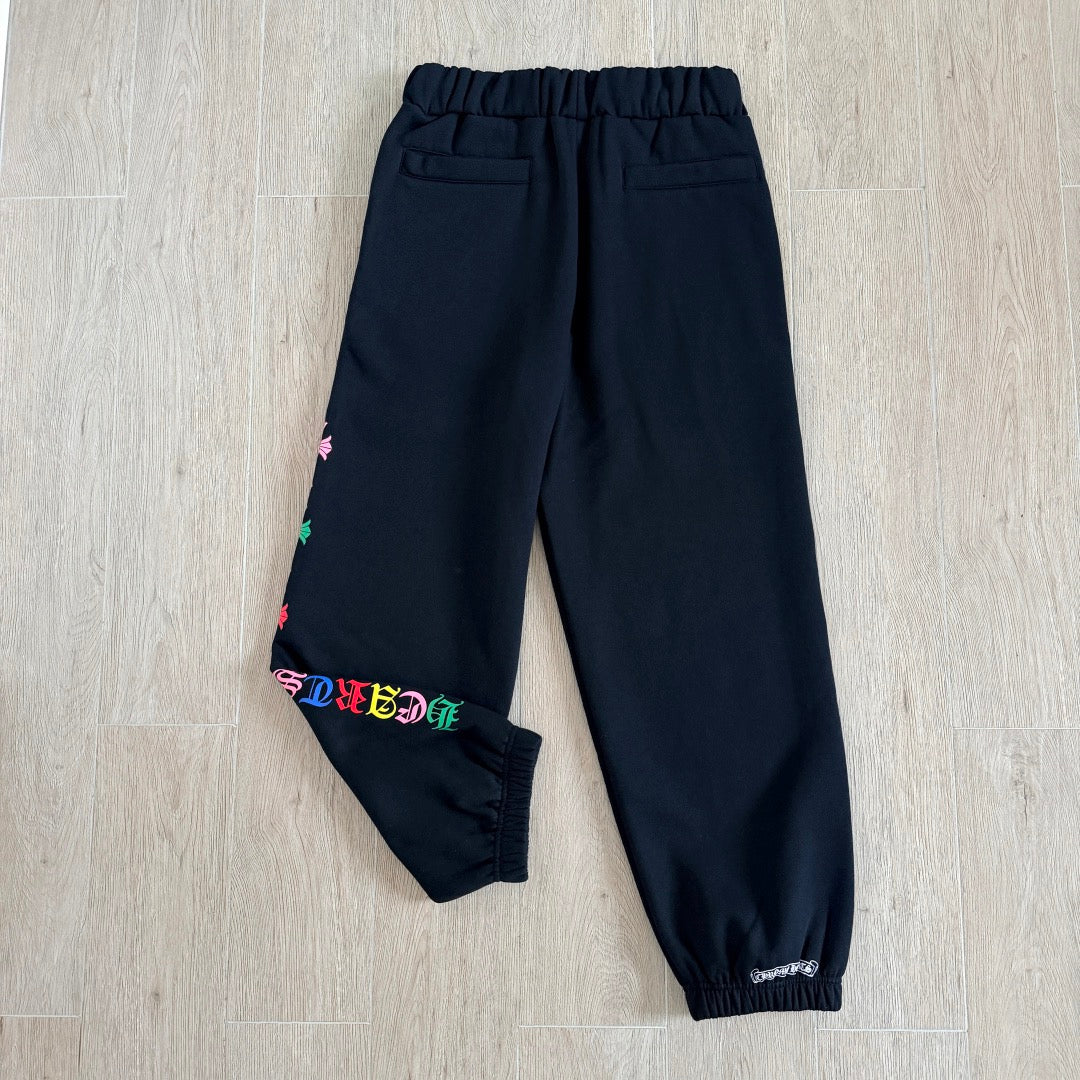 Chrome Hearts Multicolor Cross Sweatpants – Black