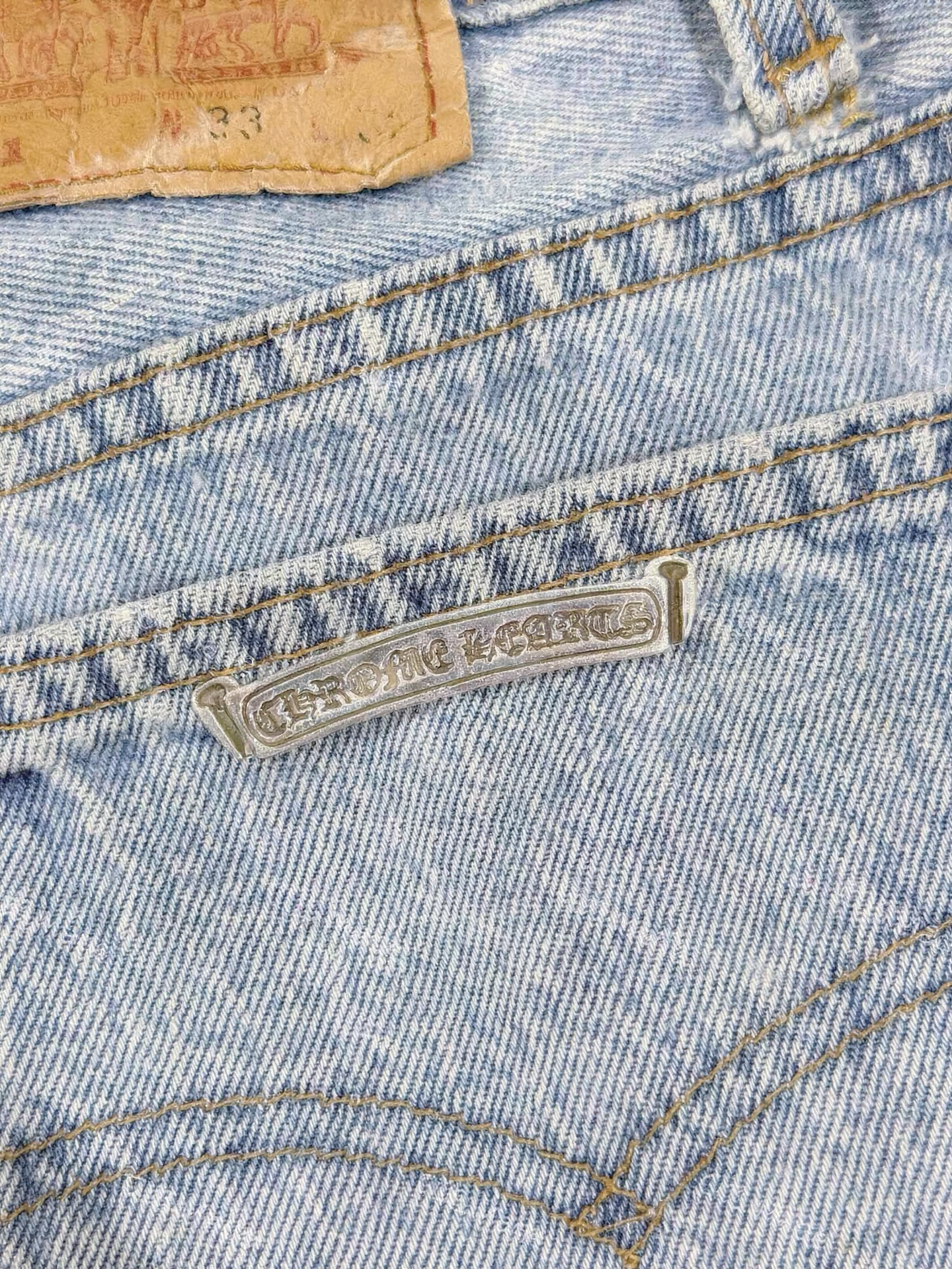Chrome Hearts Custom Levi’s 501 Galaxy Patch Jeans – W33