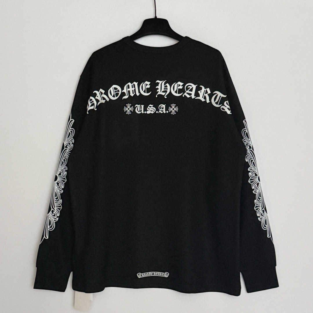 Chrome Hearts Horseshoe Long Sleeve T-Shirt