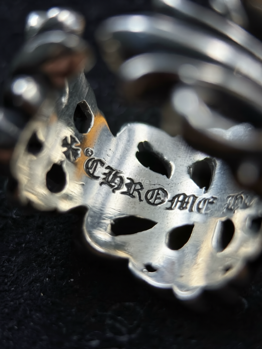 Chrome Hearts Double Floral Cross Ring