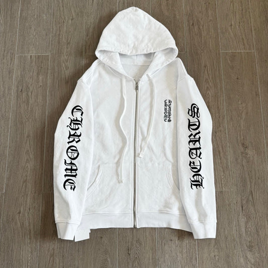 Chrome Hearts Horseshoe Logo Sleeve Zip-Up Hoodie