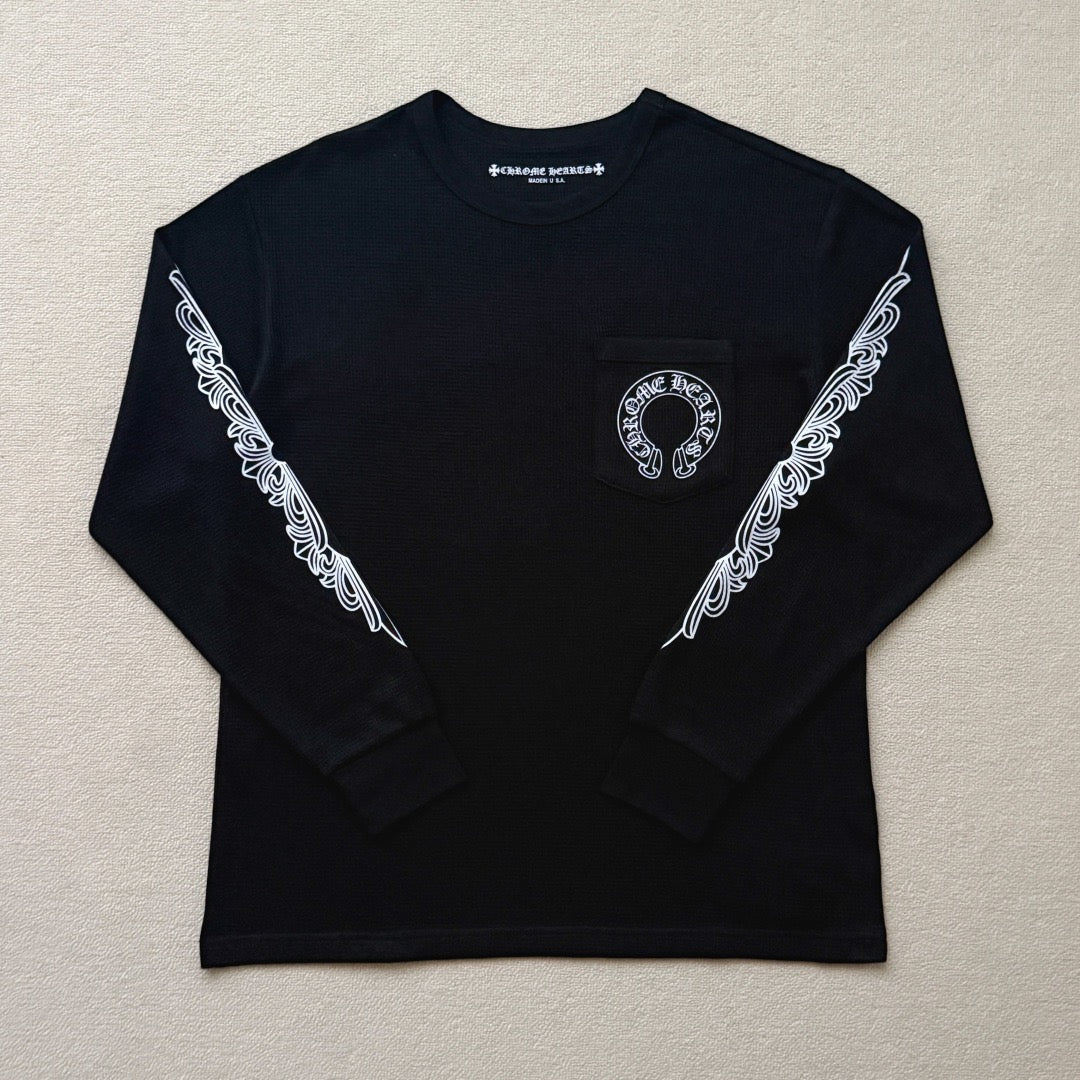 Chrome Hearts Horseshoe Long Sleeve T-Shirt