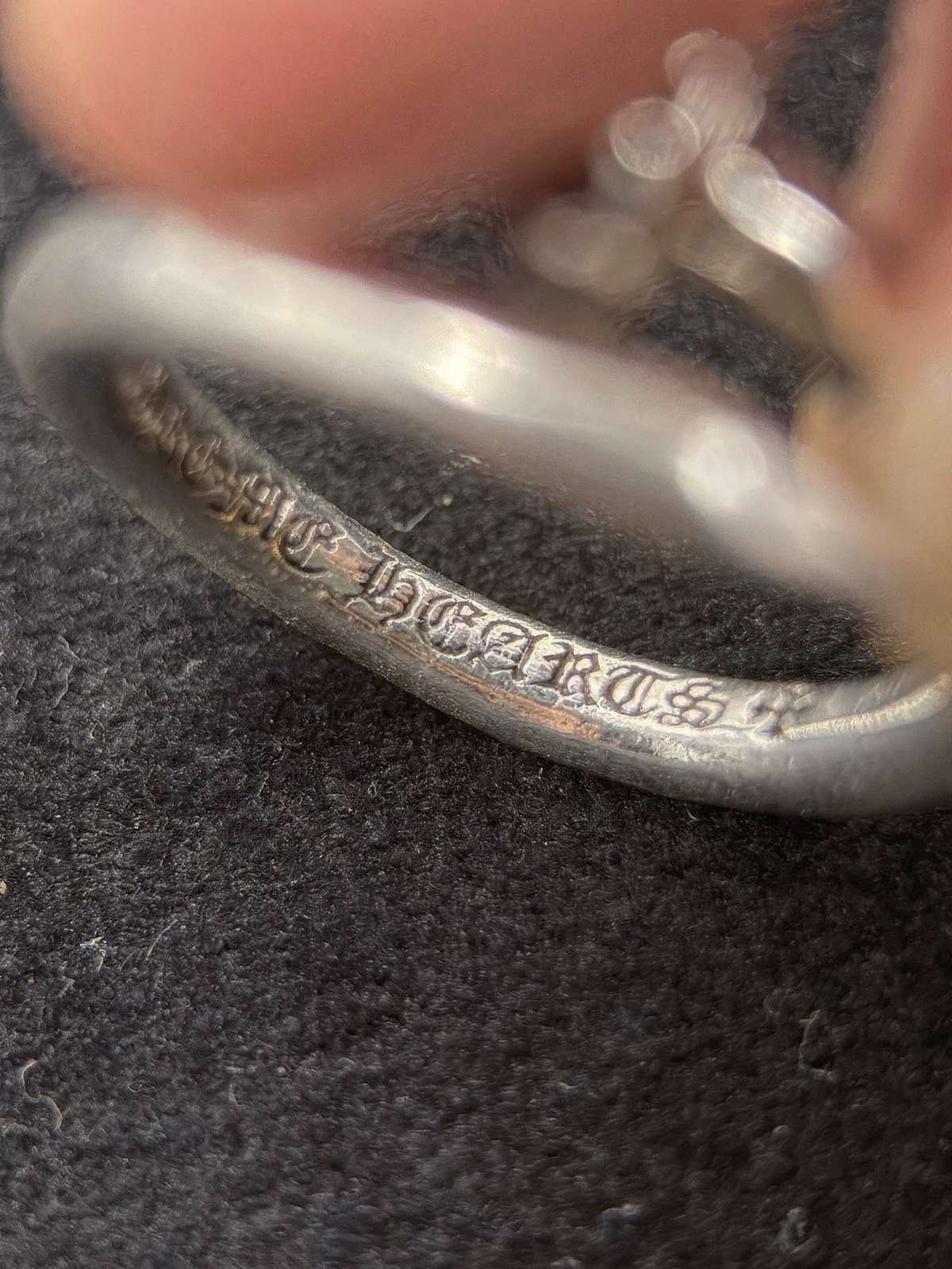 Chrome Hearts Silver CRSBALL Nail Ring