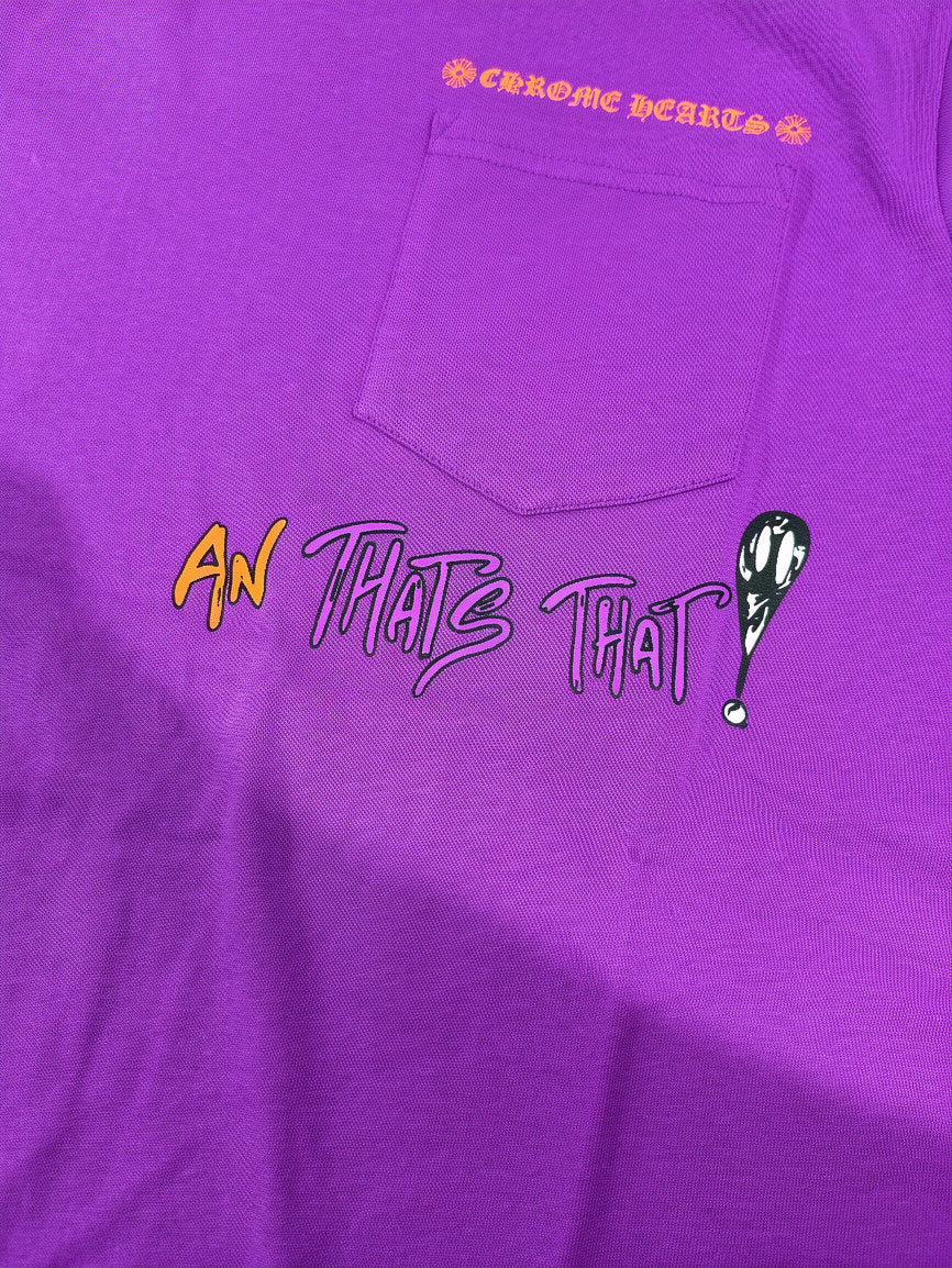 Chrome Hearts x Matty Boy “I Want More Not Less” Pocket T-Shirt – Purple