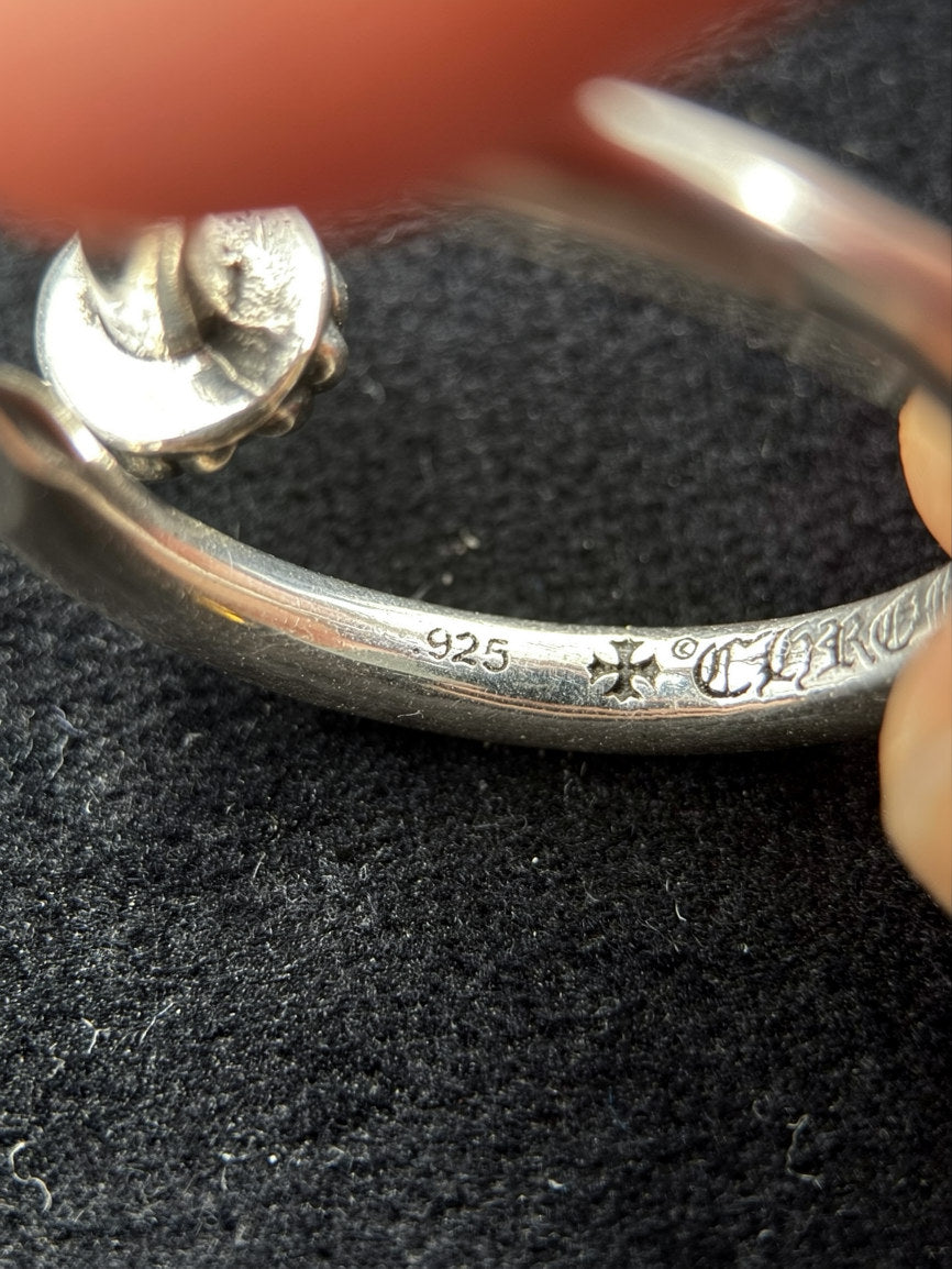 Chrome Hearts Silver CRSBALL Nail Ring