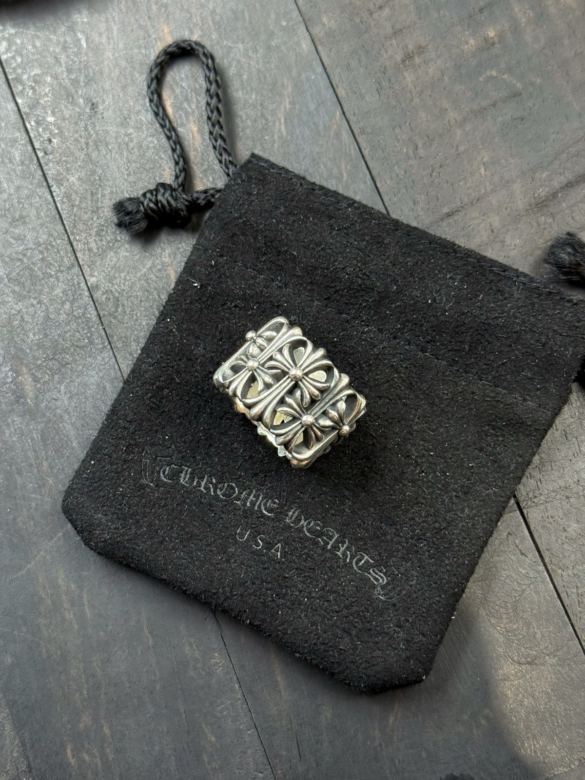 Chrome Hearts Cemetery Cross Ring – .925 Sterling Silver