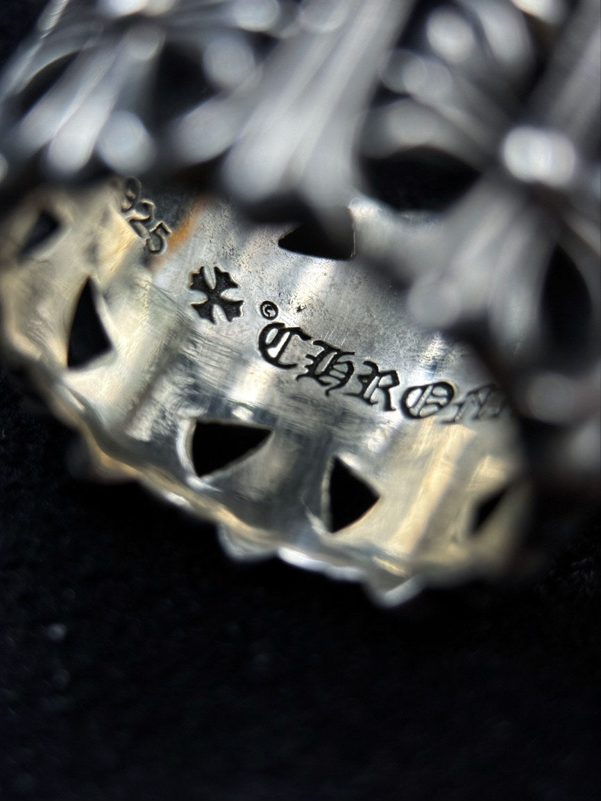 Chrome Hearts Cemetery Cross Ring – .925 Sterling Silver