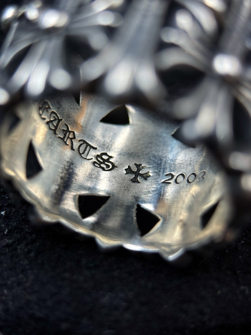 Chrome Hearts Cemetery Cross Ring – .925 Sterling Silver