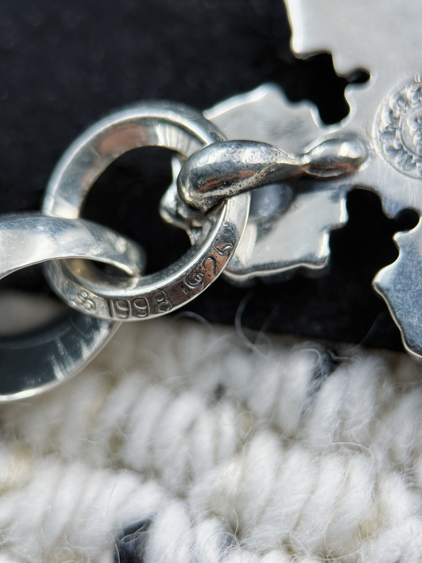 Chrome Hearts Small Filigree Cross Pendant + CH Pouch