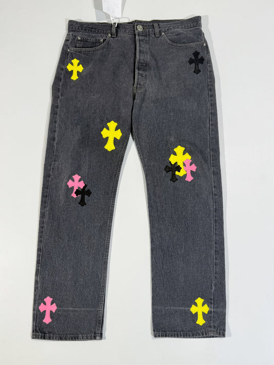 Chrome Hearts London Exclusive Cross Patch Levi’s Jeans
